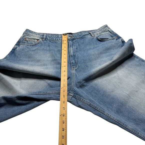 ASOS Design Curve Wide-Leg Blue Denim Jeans Blue US Sz 18 - Picture 8 of 13